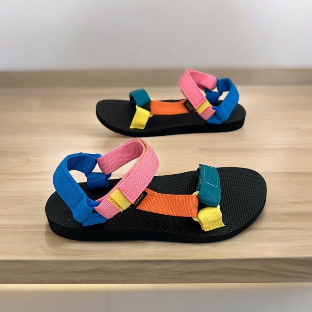 New in the box Teva original universal SMU 90s multi color sandals Sz Various